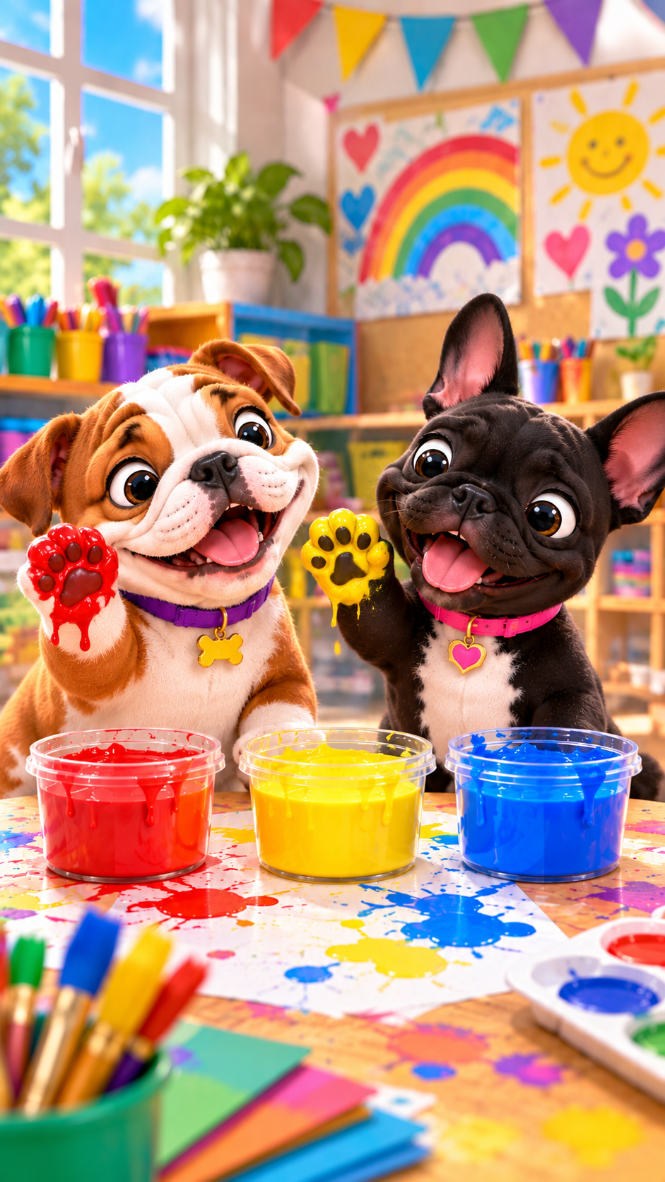 Learning Colors Through Painting with Layla & Nancy!