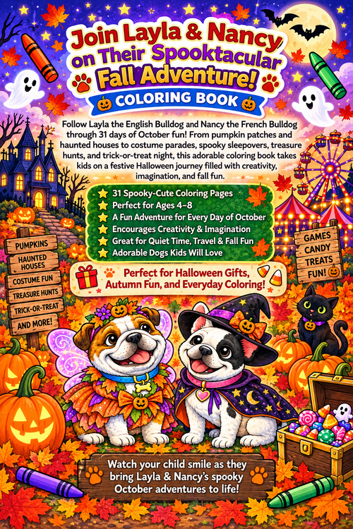 Layla & Nancy's Spooktacular Fall Adventures Coloring Book